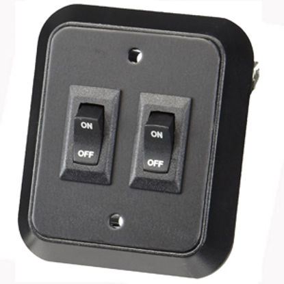 Picture of JRV Products  Non-Lighted Double Rocker Tank Monitor System Panel Switch A8977RBL 19-0218                                    