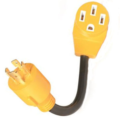Picture of Camco Power Grip (TM) 30A/50A Dogbone Locking Power Cord Adapter 55422 19-0399                                               