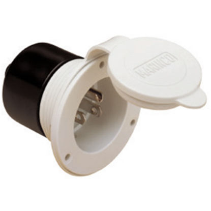 Picture of Marinco  White 125V/ 15A Outdoor/ Indoor Single Receptacle 150BBIW.RV 19-0420                                                