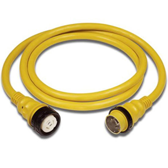 Picture of Marinco Power+Plus 25' L 50A Yellow Power Cord 6152SPPRV-25 19-0438                                                          