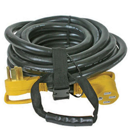 Picture of Camco Power Grip (TM) 30' 50A Extension Cord w/Plug Head Handle 55195 19-0488                                                
