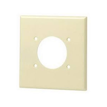 Picture of Cooper Wire Arrow Hart Ivory Thermoplastic 2-Gang Receptacle Cover 2168V-BOX 19-0632                                         