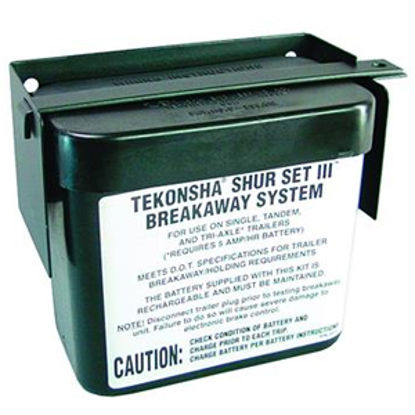 Picture of Tekonsha Shur Set lll (TM) Black Trailer Breakaway Battery Box 20000 19-0749                                                 