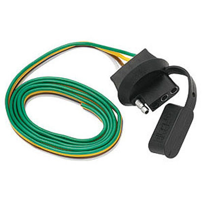 Picture of Tow-Ready  4-Way Flat Vehicle End Trailer Connector w/30" Wire Lead 118043 19-0943                                           