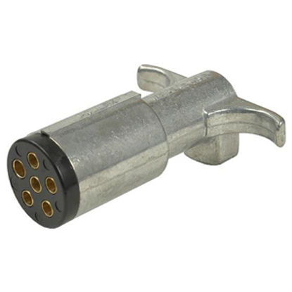 Picture of Pollak  6-Way Round Metal Trailer End Trailer Connector w/o Wire Lead 11-604EP 19-1108                                       