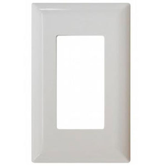 Picture of Diamond Group  White Single Speed Decor Opening Switch Plate Cover DG52494VP 19-1364                                         