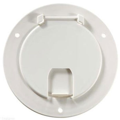 Picture of RV Designer  Polar White Round Non-Lockable Access Door B110 19-1499                                                         
