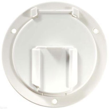 Picture of RV Designer  Polar White Round Non-Lockable Access Door B130 19-1500                                                         