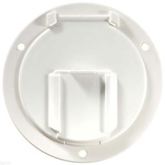 Picture of RV Designer  Polar White Round Non-Lockable Access Door B130 19-1500                                                         