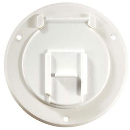 Picture of RV Designer  Polar White Round Non-Lockable Access Door B120 19-1501                                                         