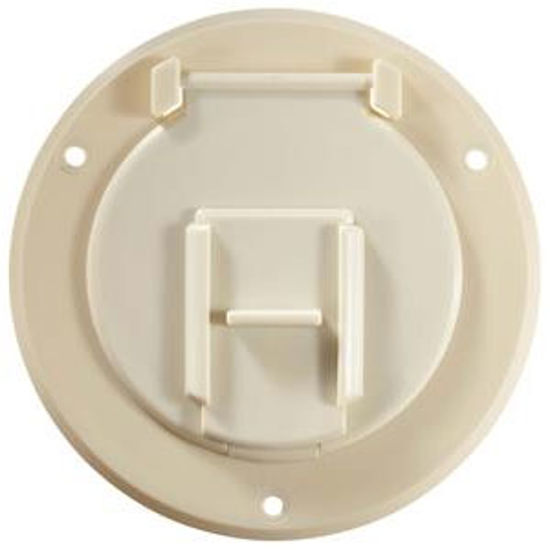 Picture of RV Designer  Colonial White Round Non-Lockable Access Door B122 19-1502                                                      