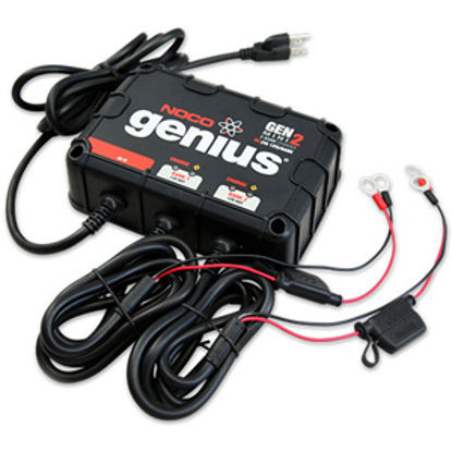 Picture of Noco  110-120V 8-Step 4A 2-Bank Battery Charger GENM2 19-1564                                                                