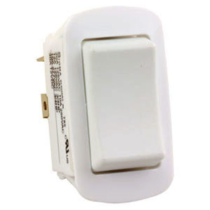 Picture of JR Products  White 125V/ 20A DPDT Rocker Switch 13995 19-1602                                                                