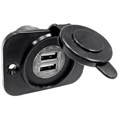 Picture of Prime Products  Black 12V Indoor Receptacle 08-6412 19-1625                                                                  