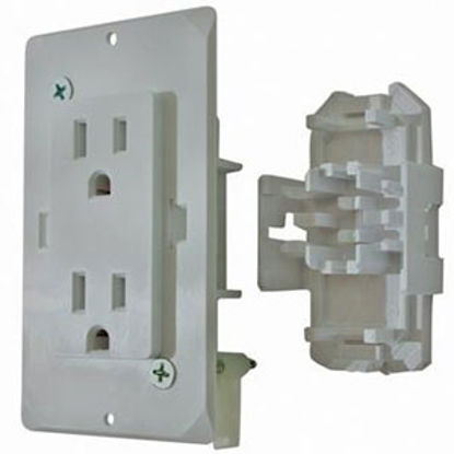 Picture of Diamond Group  White 125V/ 20A Dual GFI Receptacle DG20TVP 19-1681                                                           