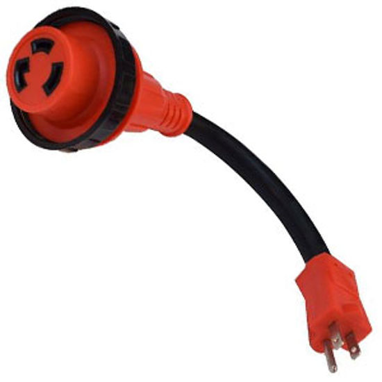 Picture of Mighty Cord  12" 15M/30F Dogbone Locking Power Cord Adapter A10-1530D 19-1731                                                