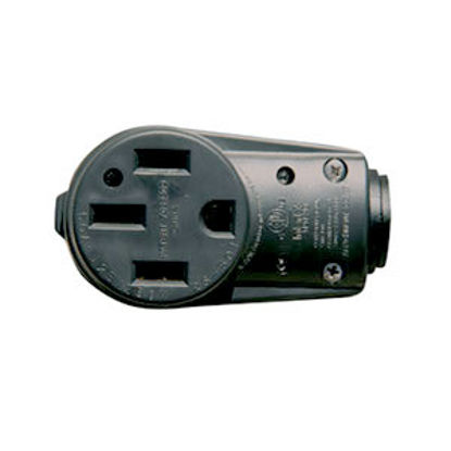 Picture of Voltec  Black 50A Female Power Cord Plug End 16-00579 19-1738                                                                