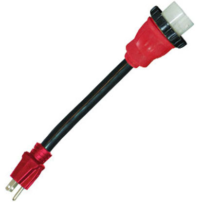 Picture of Mighty Cord  12" 15M/50F Dogbone Locking Power Cord Adapter A10-1550DVP 19-1747                                              