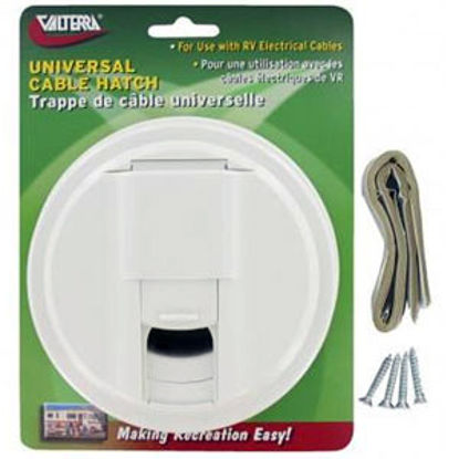 Picture of Valterra  White 3-1/2"RO Round Non-Lockable Cable Hatch Access Door A10-2130VP 19-1788                                       