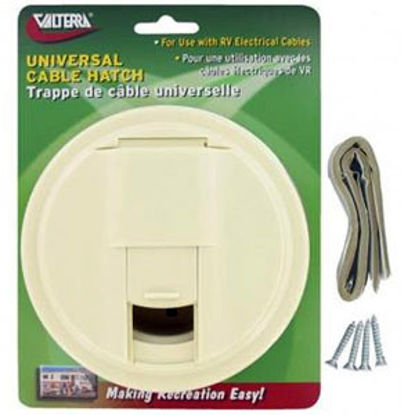 Picture of Valterra  Colonial 3-1/2"RO White Round Non-Lockable Cable Hatch Access Door A10-2131VP 19-1789                              