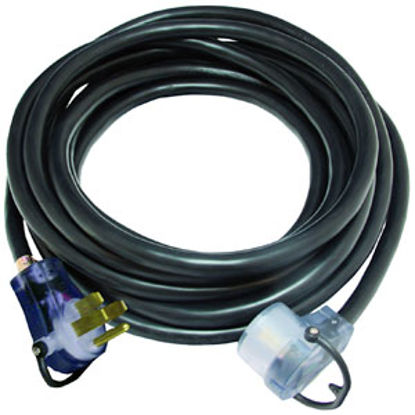 Picture of Mighty Cord Mighty Cord (TM) 25' L 50A Black Power Cord A10-5025EHLED 19-1797                                                