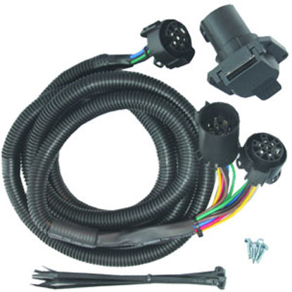 Picture of Mighty Cord  7-Way Vehicle End Trailer Connector w/10' Wire Lead A10-7010 19-1806                                            