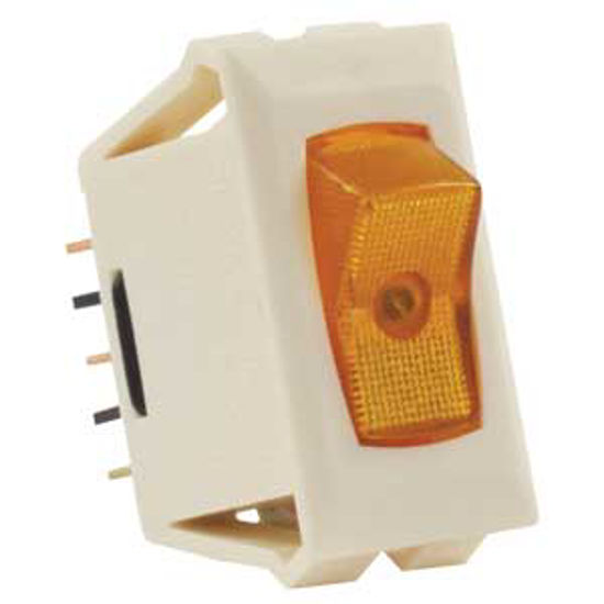 Picture of JR Products  Ivory 12V SPST Lighted Single Rocker Switch 12575 19-1855                                                       
