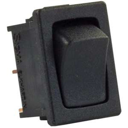 Picture of JR Products  Black 12V SPST Rocker Switch 12815 19-1858                                                                      