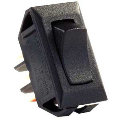 Picture of JR Products  Black 12V SPDT Single Rocker Switch 12625 19-1859                                                               