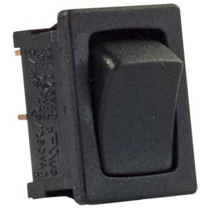 Picture of JR Products  Black 12V SPST Rocker Switch 12785 19-1862                                                                      
