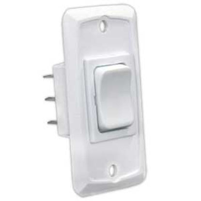 Picture of JR Products  White 12V DPDT Rocker Switch 12835 19-1866                                                                      