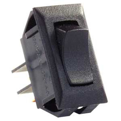 Picture of JR Products  Black 12V SPST Rocker Switch 12705 19-1873                                                                      