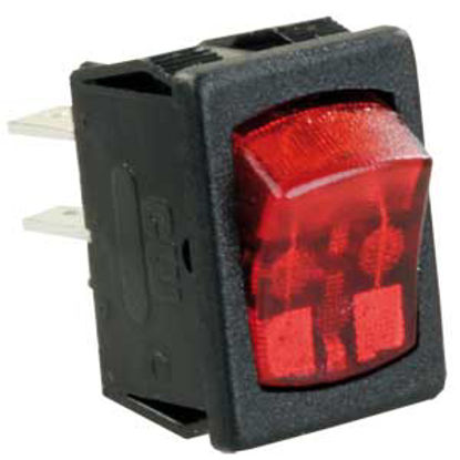 Picture of JR Products  Black 12V SPST Rocker Switch 12765 19-1880                                                                      