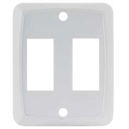 Picture of JR Products  White Double Opening Multi Purpose Switch Faceplate 12875 19-1883                                               