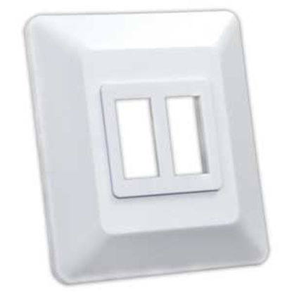 Picture of JR Products  White Double Opening Multi Purpose Switch Faceplate w/Base 13615 19-1967                                        