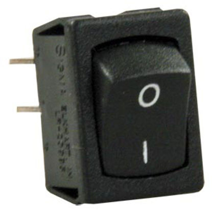 Picture of JR Products  Black 125V/ 20A DPST Rocker Switch 13735 19-2047                                                                