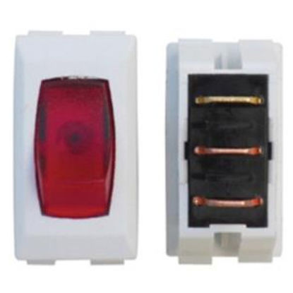 Picture of Diamond Group  1-Piece White w/Red Light SPST Rocker Switch DG110VP 19-2054                                                  