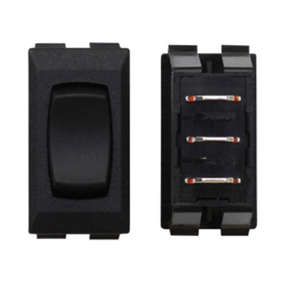 Picture of Diamond Group  Black 13A/125V 3-Pin SPST Momentary Slide Out Switch DGF112VP 19-2074                                         