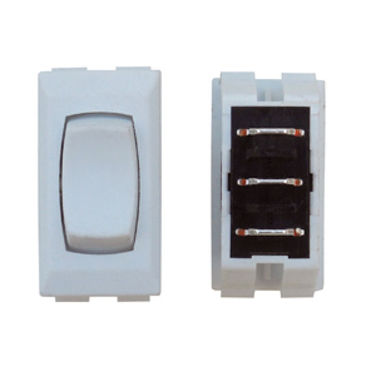 Picture of Diamond Group  White 13A/125V 3-Pin SPST Momentary Slide Out Switch DGF193VP 19-2076                                         