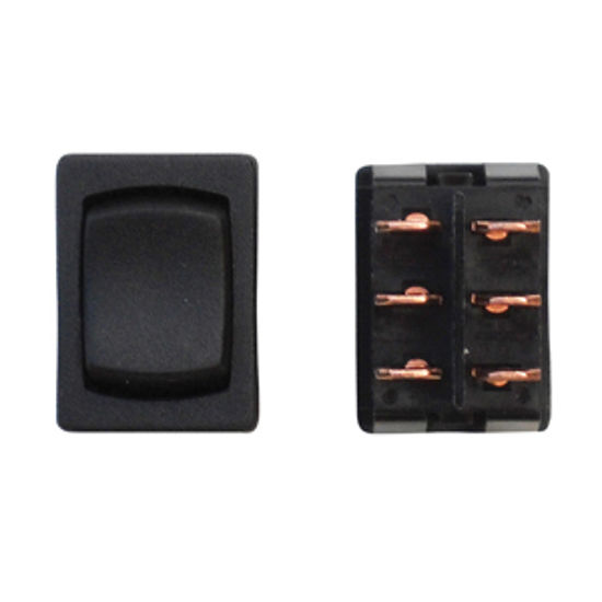 Picture of Diamond Group  Black 125V/ 16A DPDT Rocker Switch For Water Pumps DG261VP 19-2085                                            