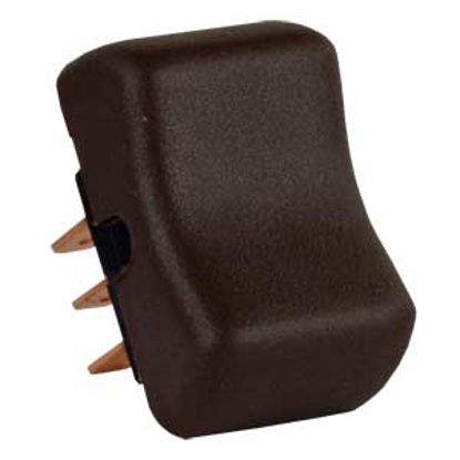 Picture of JR Products  Brown 125V/ 8A DPDT Rocker Switch 13015 19-2094                                                                 