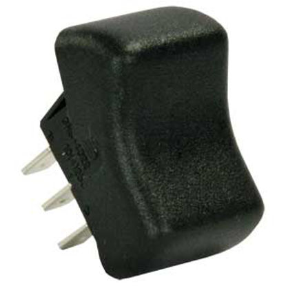 Picture of JR Products  Black 125-250V/ 16A DPDT Rocker Switch 13055 19-2098                                                            