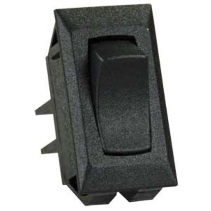 Picture of JR Products  Black 125V/ 16A SPST Rocker Switch 13405 19-2137                                                                