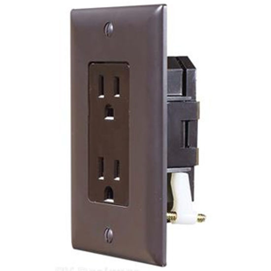 Picture of RV Designer  Brown 125V Dual Receptacle S815 19-2431                                                                         