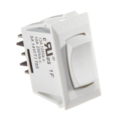 Picture of RV Designer  White 10A SPDT Rocker Switch for Water Heater S345 19-2458                                                      