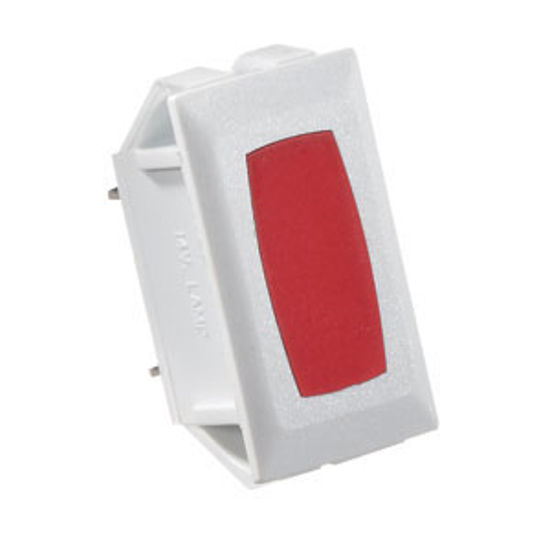 Picture of RV Designer  14VDC Red Indicator Light w/ White Panel S365 19-2462                                                           