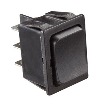 Picture of RV Designer  Black 10A SPST Rocker Switch for Water Heater S431 19-2467                                                      