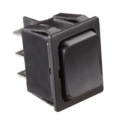 Picture of RV Designer  Black 14V/ 5A DPDT Rocker Switch for Generator S471 19-2474                                                     