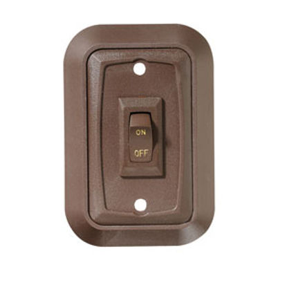Picture of RV Designer  Brown SPST Single Rocker Switch w/Bezel for Entry Step S651 19-2480                                             