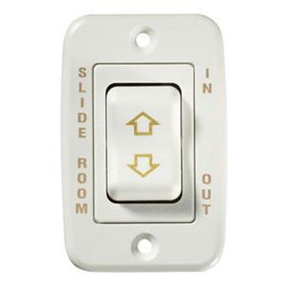 Picture of RV Designer  1-Piece White 20A 5-Pin Contoured Slide Out Switch S145 19-2497                                                 
